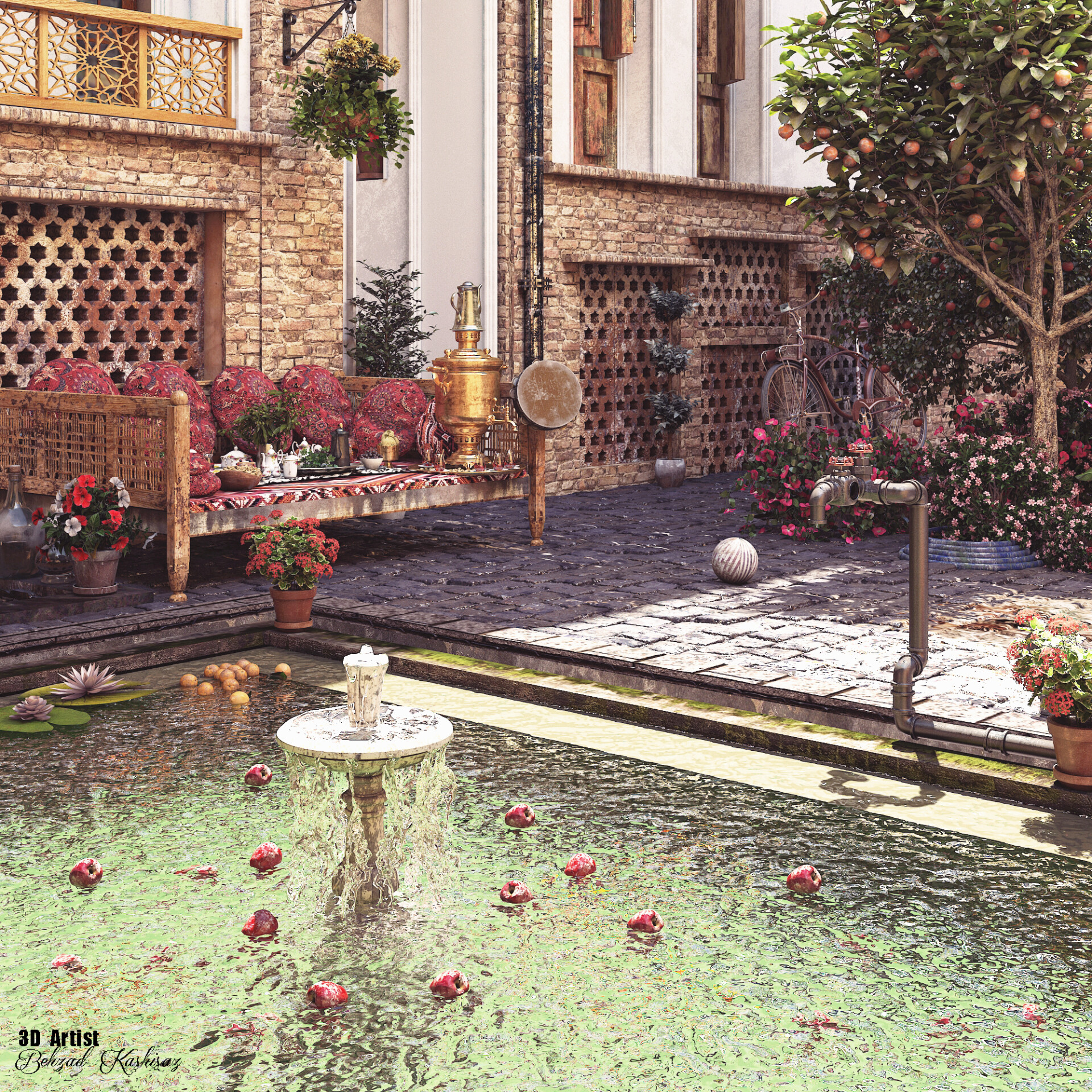 پروژه ی  خانه ی  ایرانی _ با موضوع تاکیدی بر هویت و ارزش معماری ایران - تصویر 11589