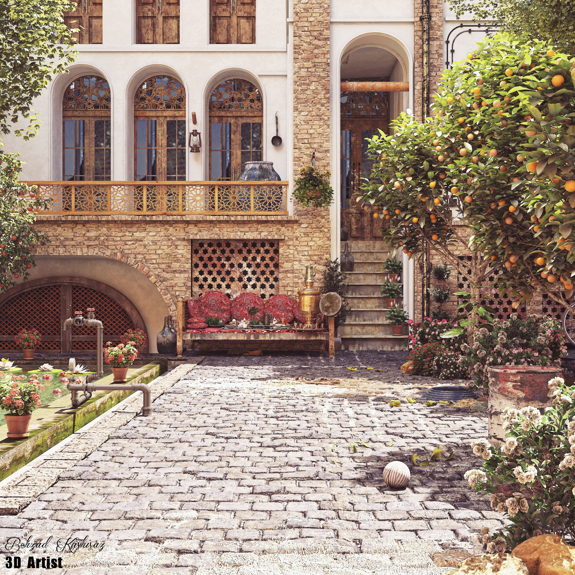 پروژه ی  خانه ی  ایرانی _ با موضوع تاکیدی بر هویت و ارزش معماری ایران - تصویر 11590