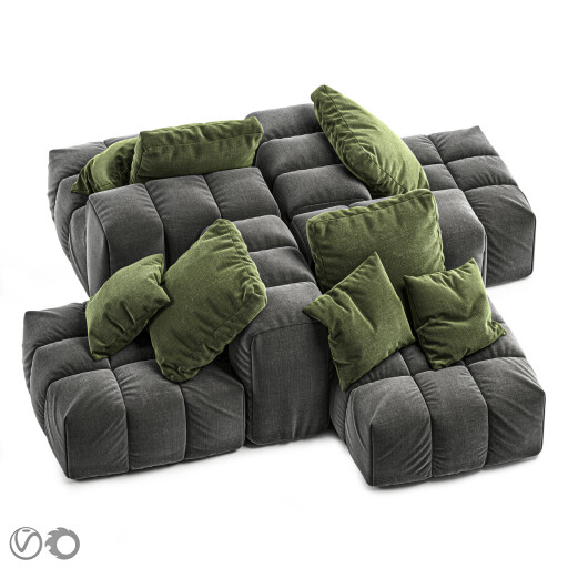 Arflex modular fabric sofa