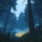 Lonely In unknown jungle and a beautiful path