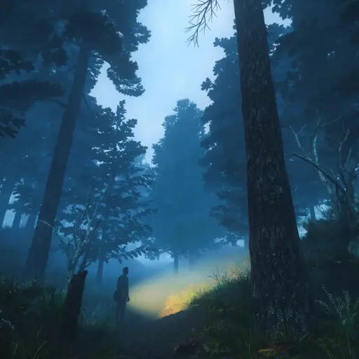 Lonely In unknown jungle and a beautiful path