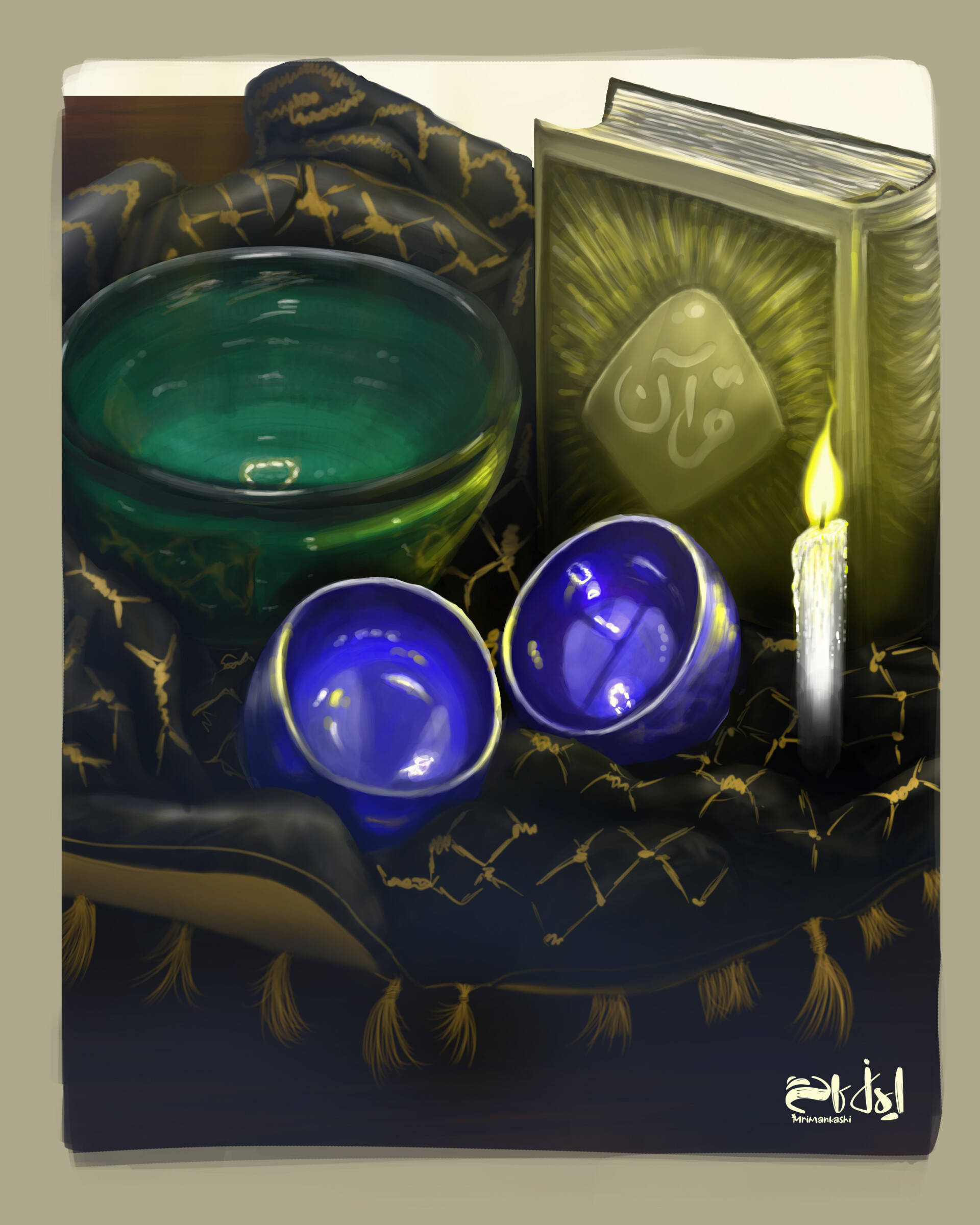 تصویر سازی قرآن و کاسه سفالی - تصویر 12106