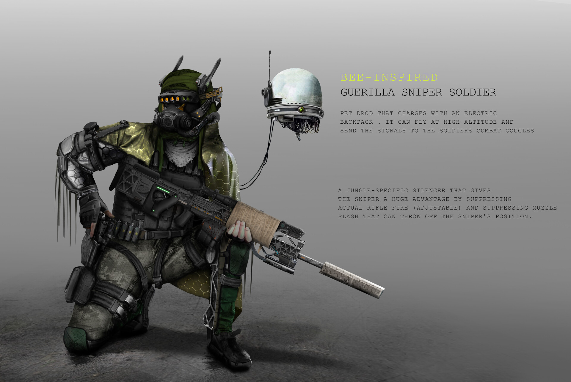 bee-inspired  guerilla sniper soldier - تصویر 12228