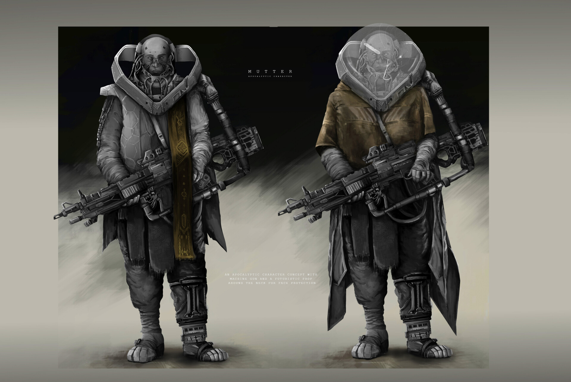 post-apocalyptic character concept sketch - تصویر 12241