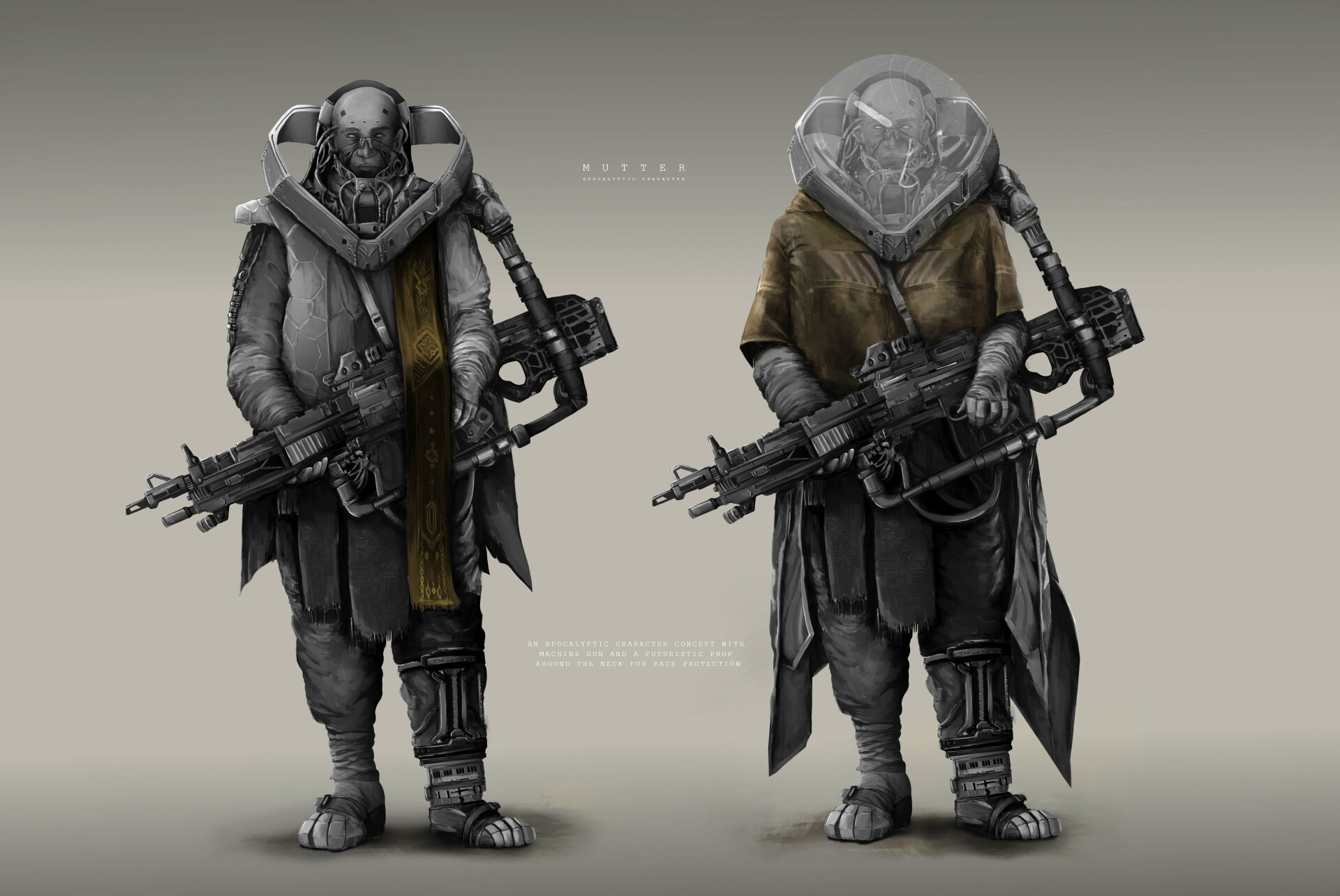 post-apocalyptic character concept sketch - تصویر 12243