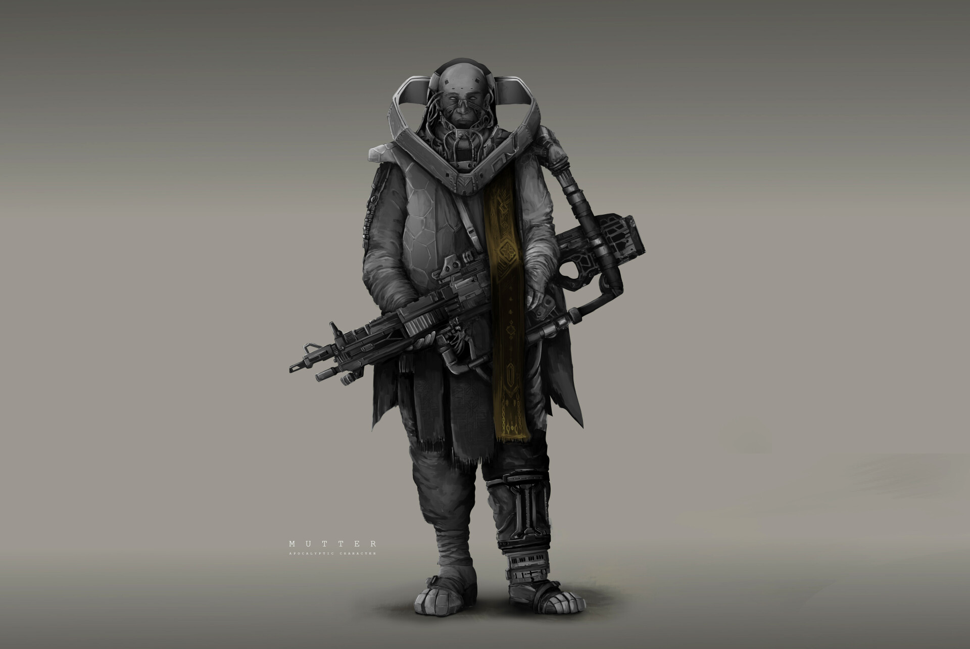post-apocalyptic character concept sketch - تصویر 12244