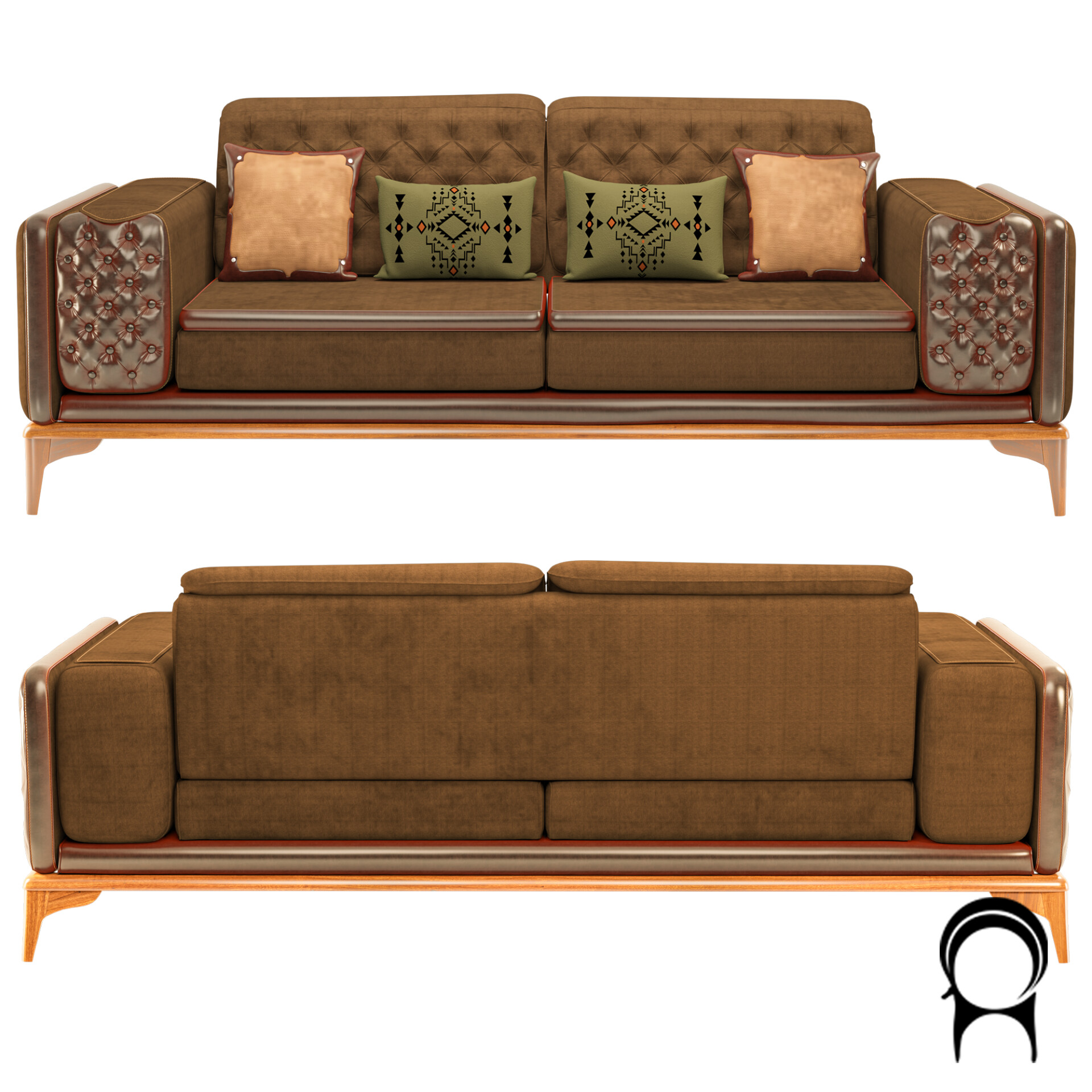 Lotus Vintage Sofa - تصویر 12305