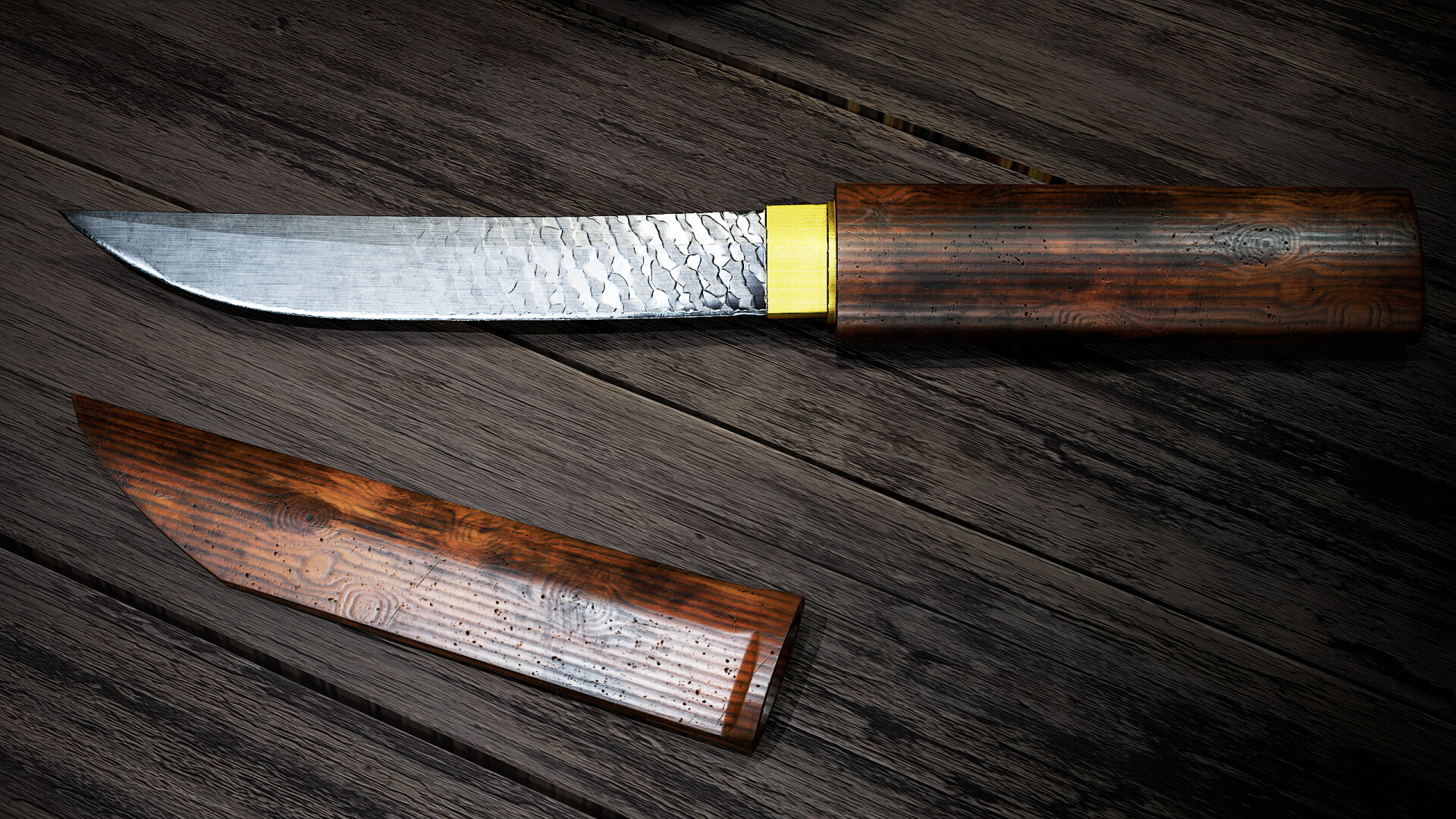 Wooden handle knife - تصویر 12420