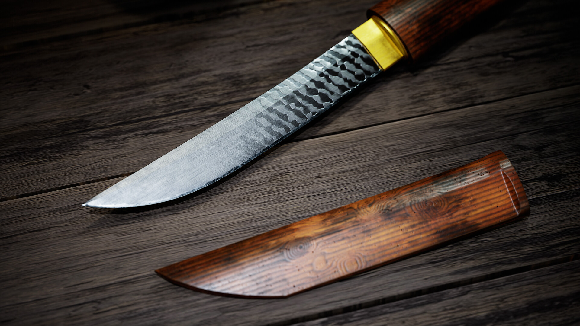 Wooden handle knife - تصویر 12421