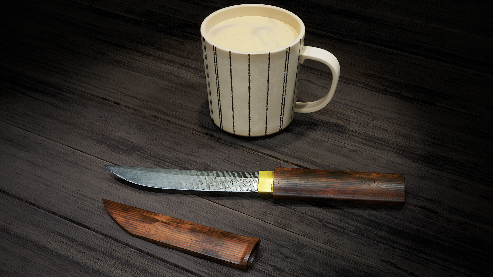 Wooden handle knife - تصویر 12423