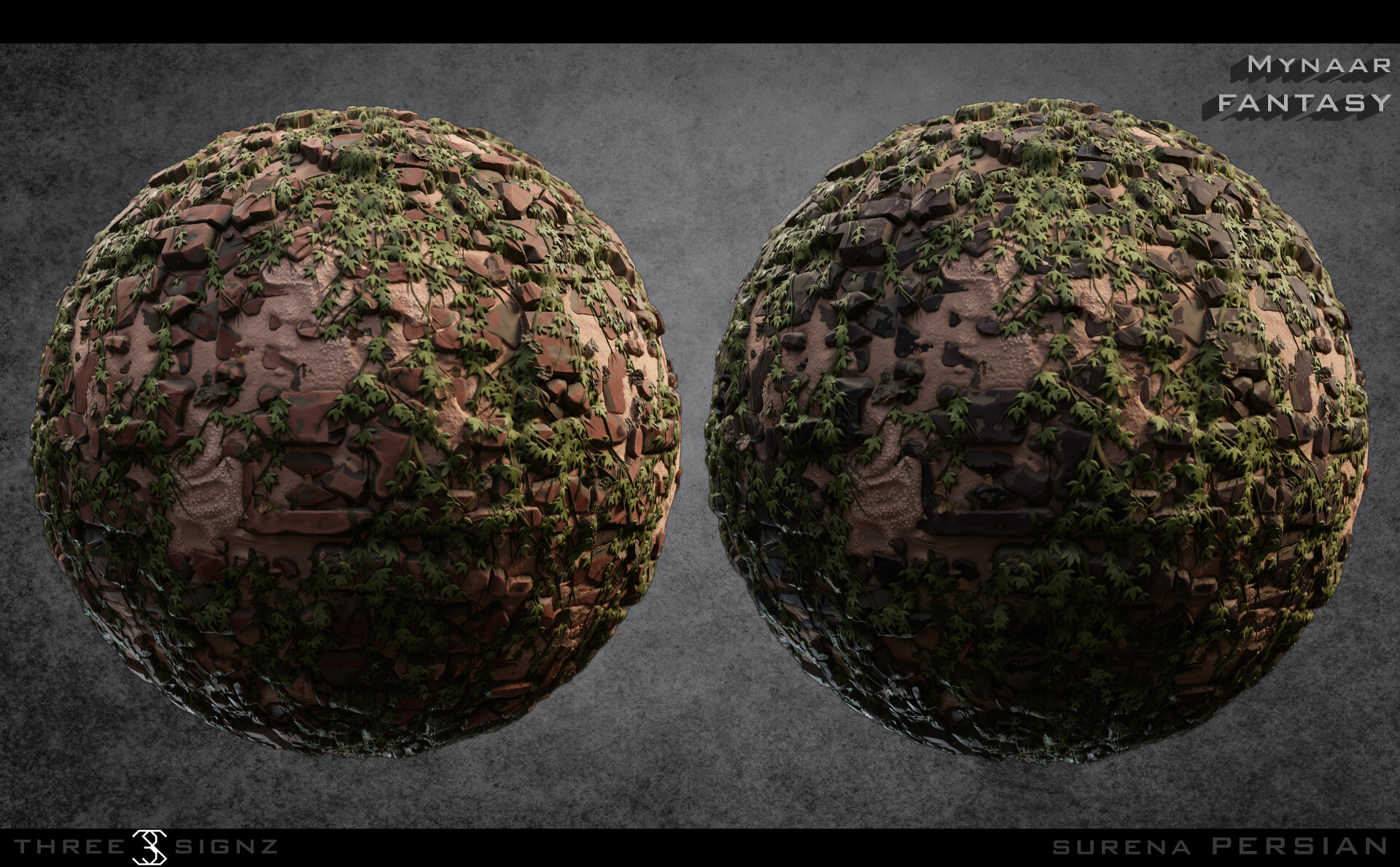 ماینار فانتزی  - متریال دیوار سنگی باستانی محصور شده در پوشش گیاهی - تصویر 12833