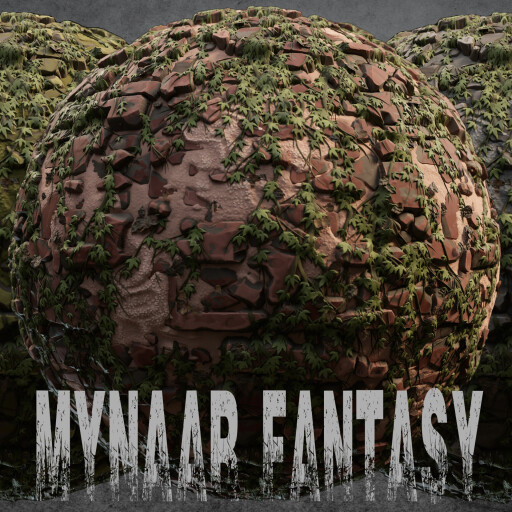 ماینار فانتزی  - متریال دیوار سنگی باستانی محصور شده در پوشش گیاهی