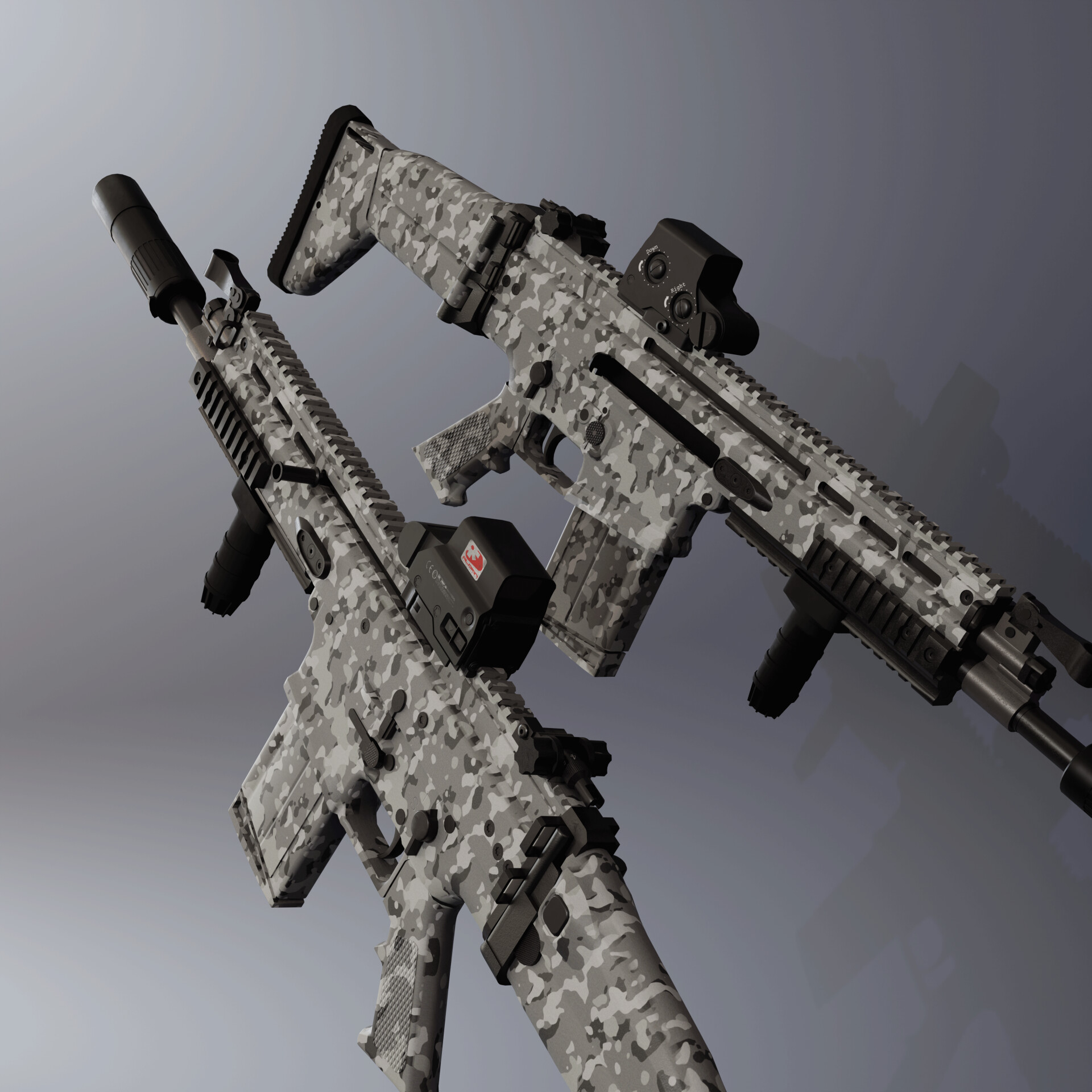 طراحی سلاح FN Scar با Snow Camo - تصویر 13003