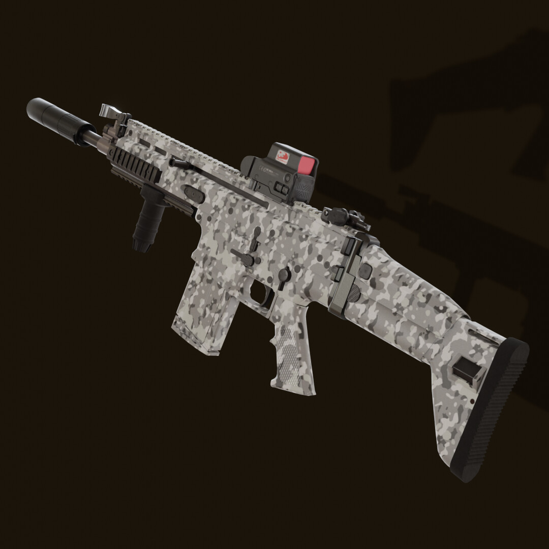 طراحی سلاح FN Scar با Snow Camo - تصویر 13006