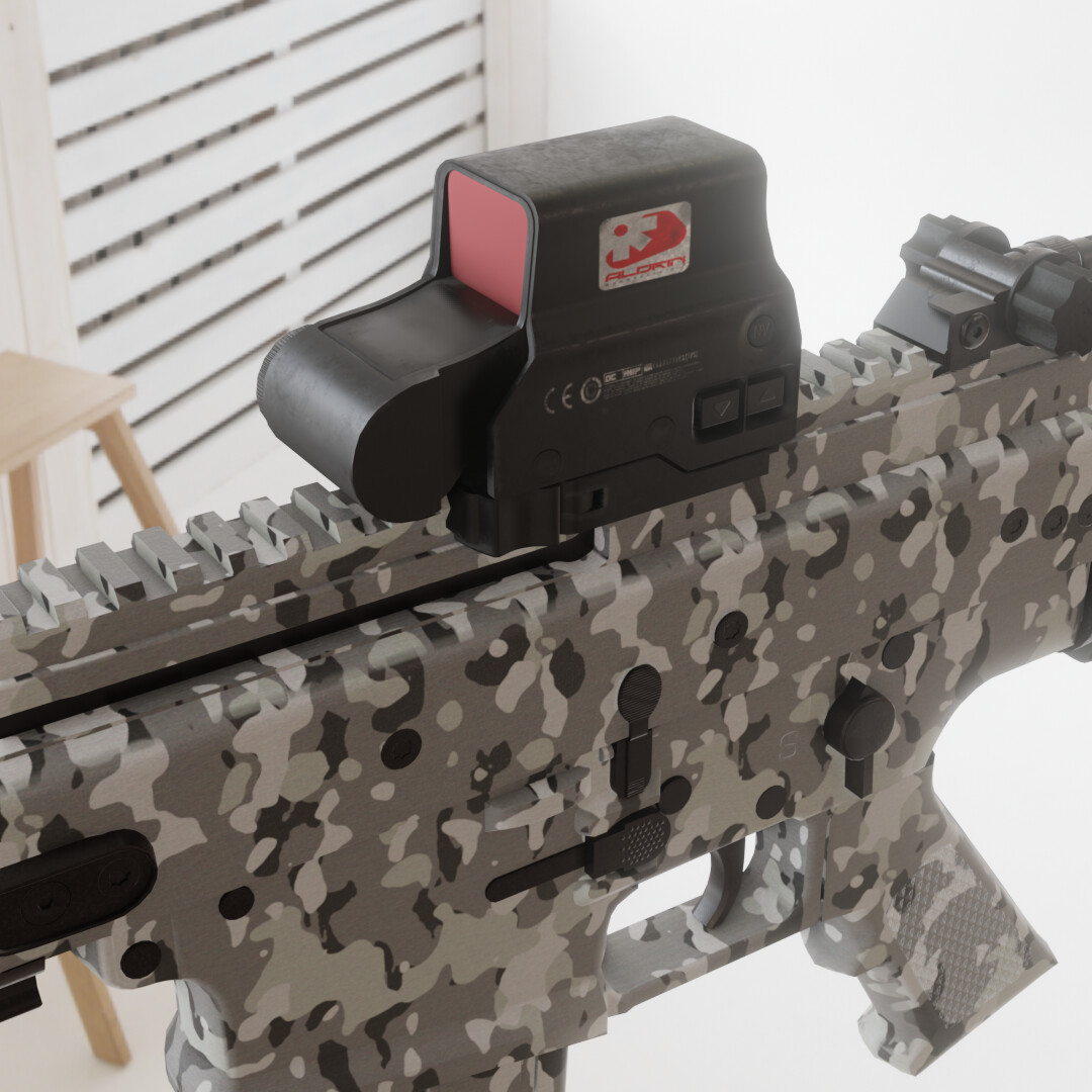 طراحی سلاح FN Scar با Snow Camo - تصویر 13007