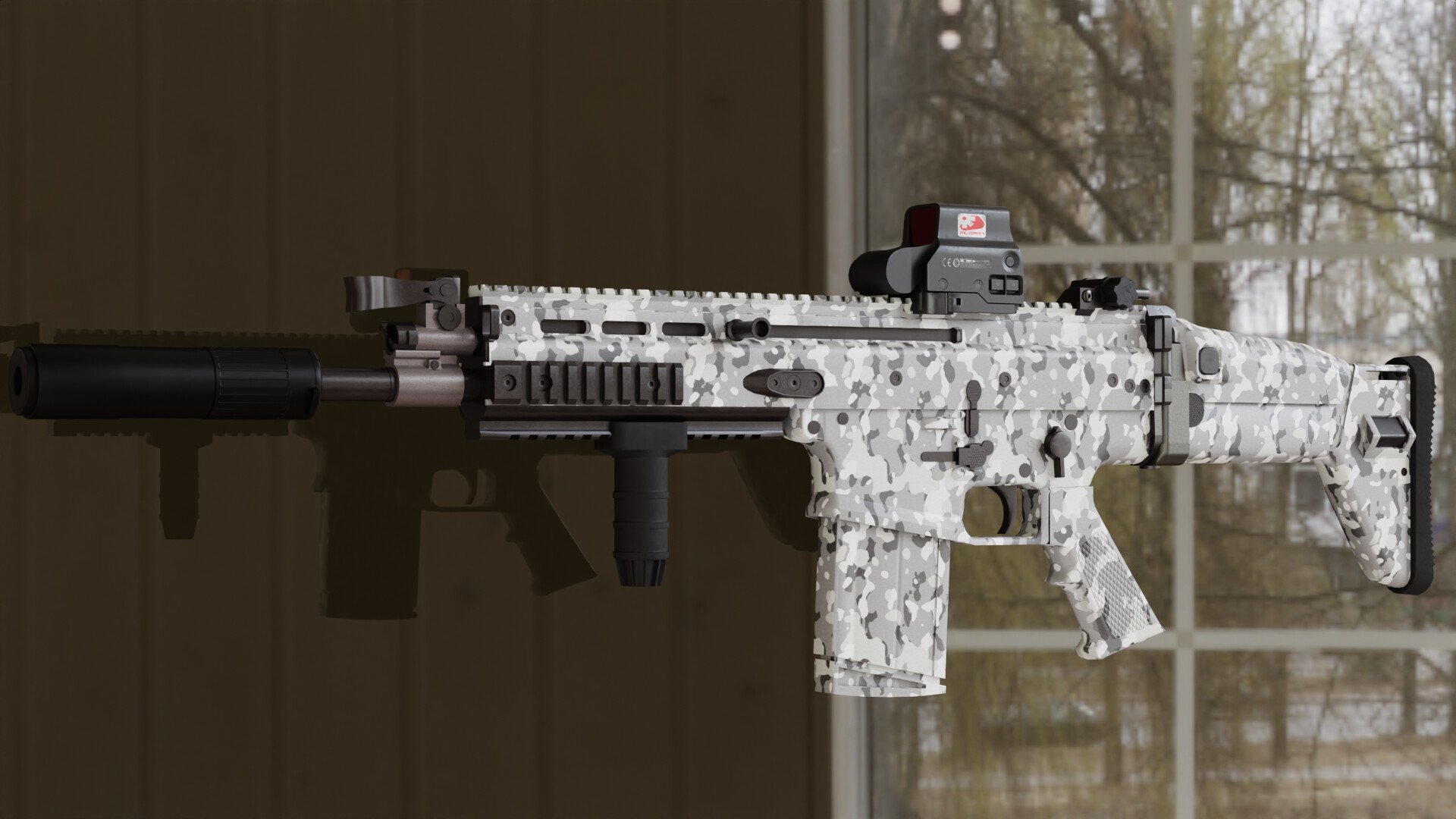 طراحی سلاح FN Scar با Snow Camo - تصویر 13010