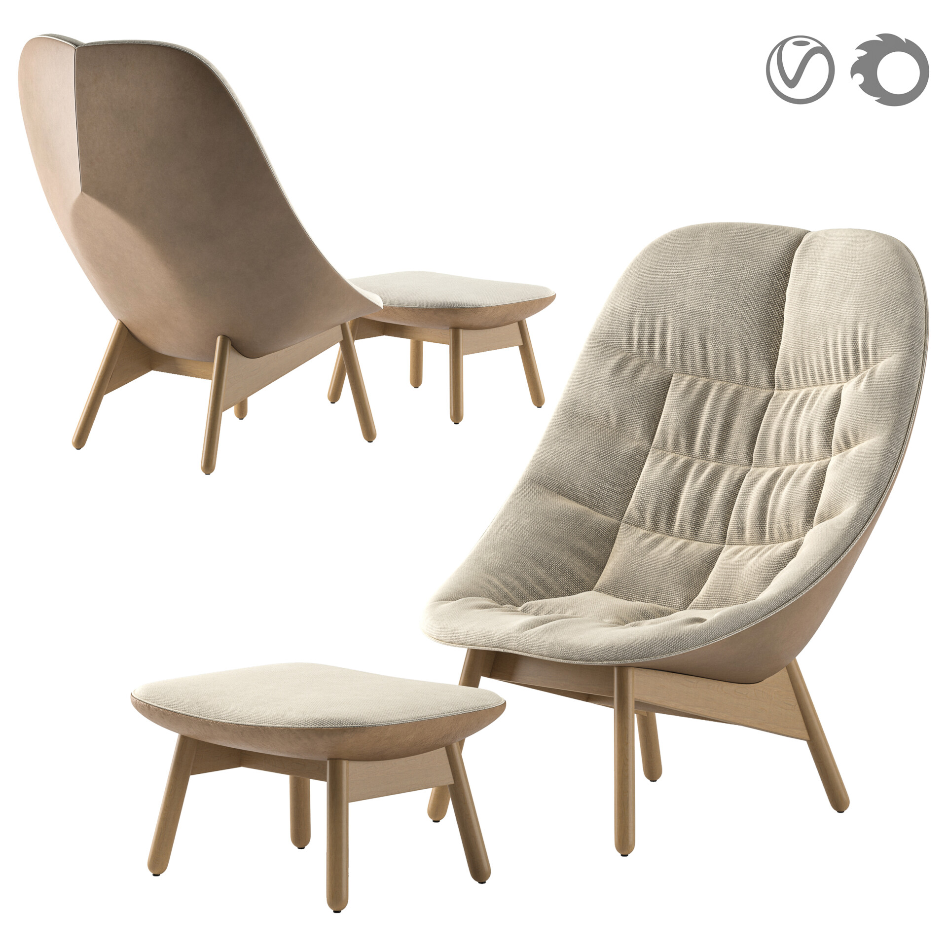 Uchiwa discount lounge chair