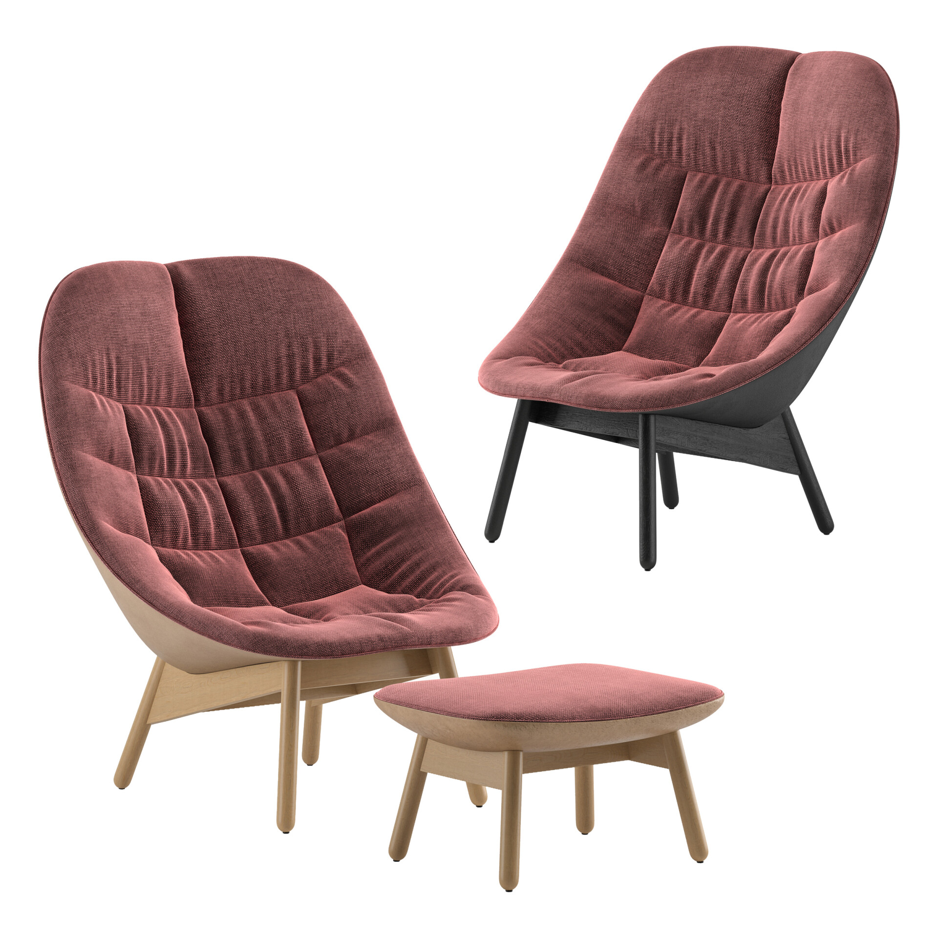 Uchiwa Lounge Chair & ottoman - تصویر 13014