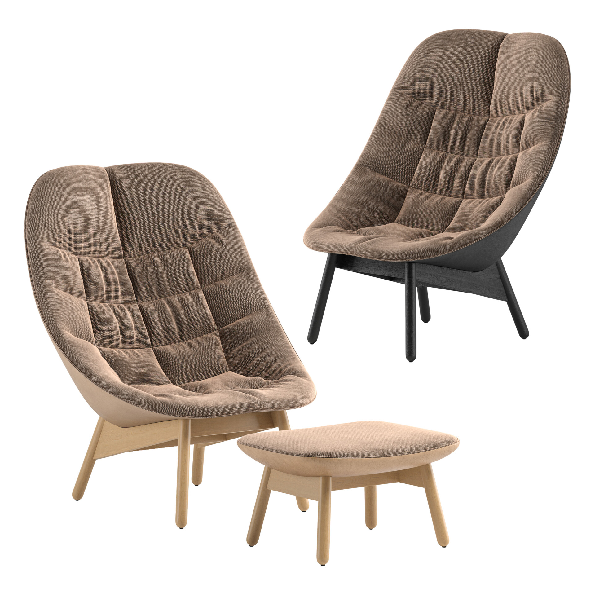 Uchiwa Lounge Chair & ottoman - تصویر 13016