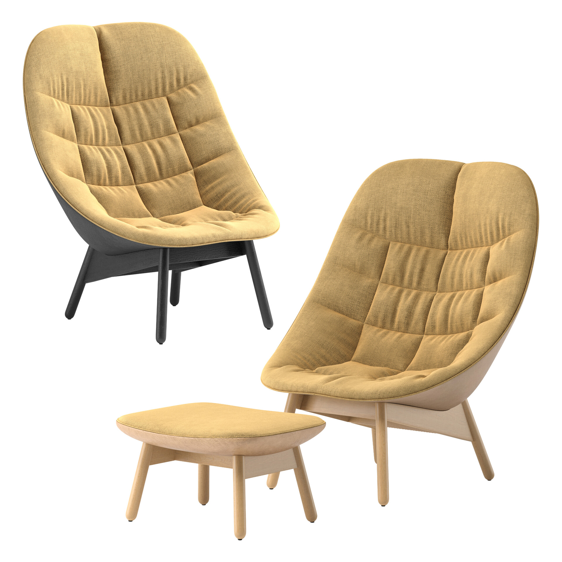 Uchiwa Lounge Chair & ottoman - تصویر 13017