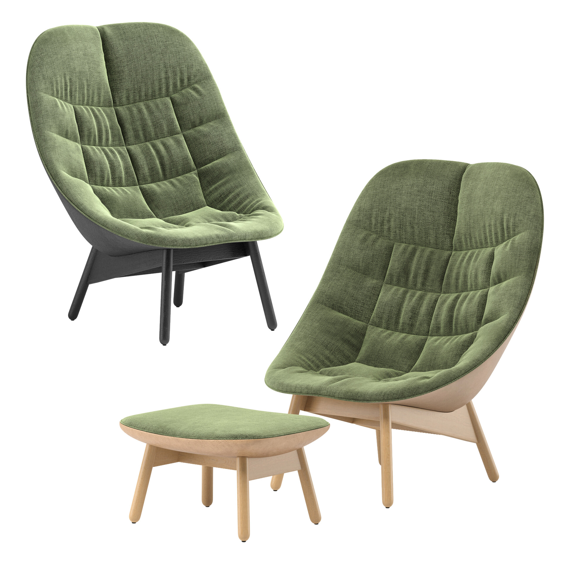 Uchiwa Lounge Chair & ottoman - تصویر 13018