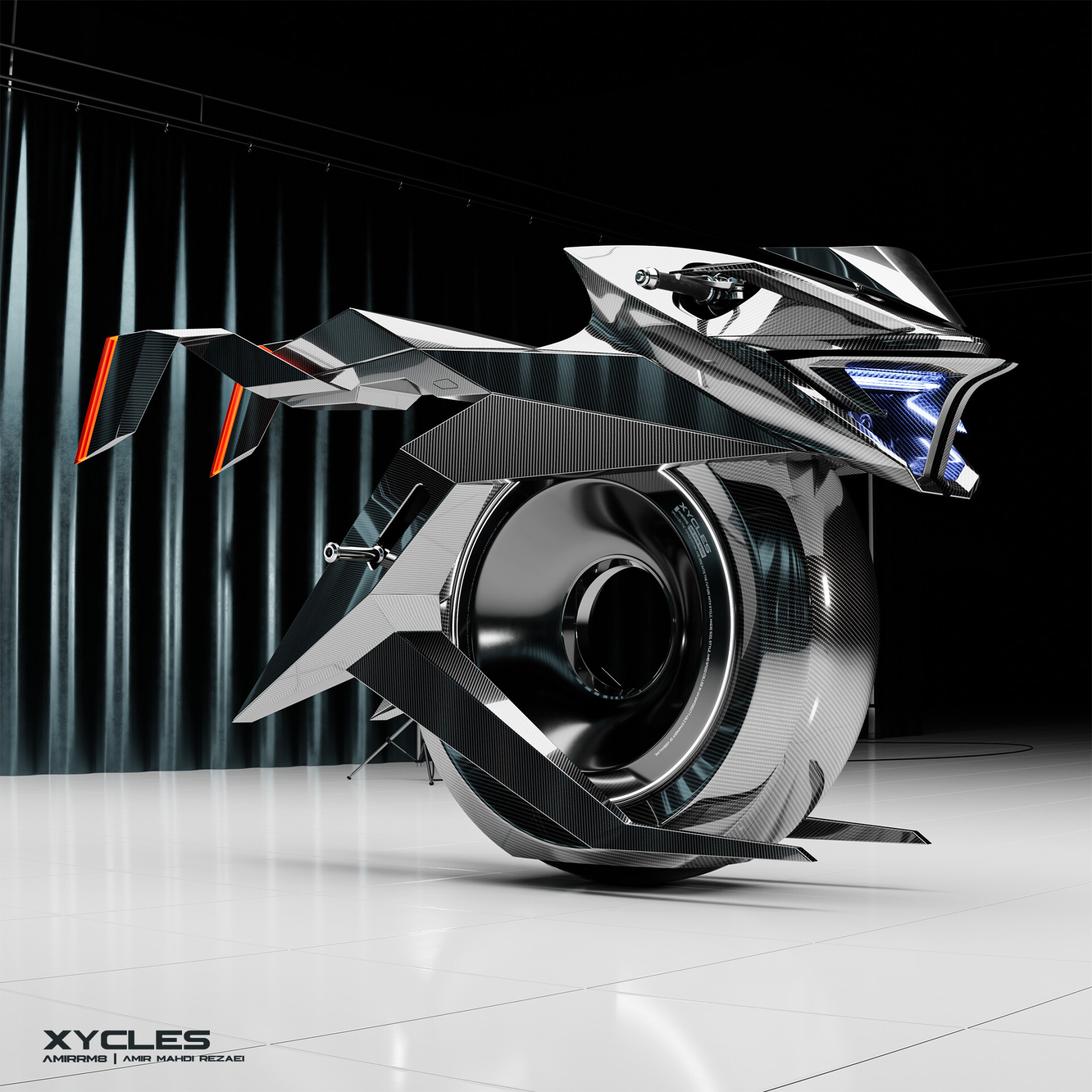 Introducing XYCLES : The Futuristic Single-Wheel Motorcycle Concept - تصویر 13075