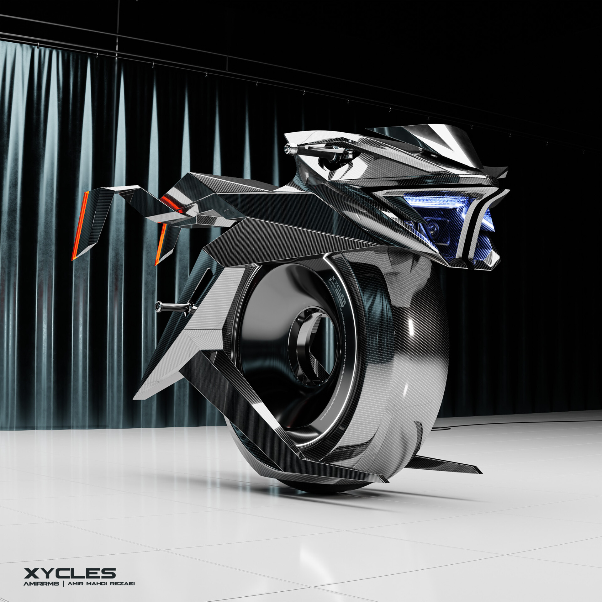 Introducing XYCLES : The Futuristic Single-Wheel Motorcycle Concept - تصویر 13076