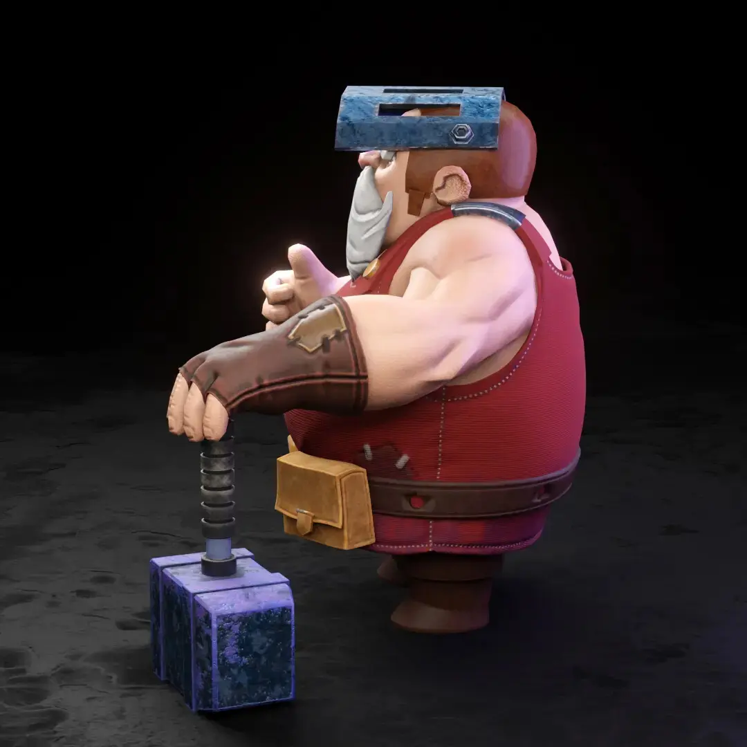 Character modeling ( stylized ) blacksmith - تصویر 13167