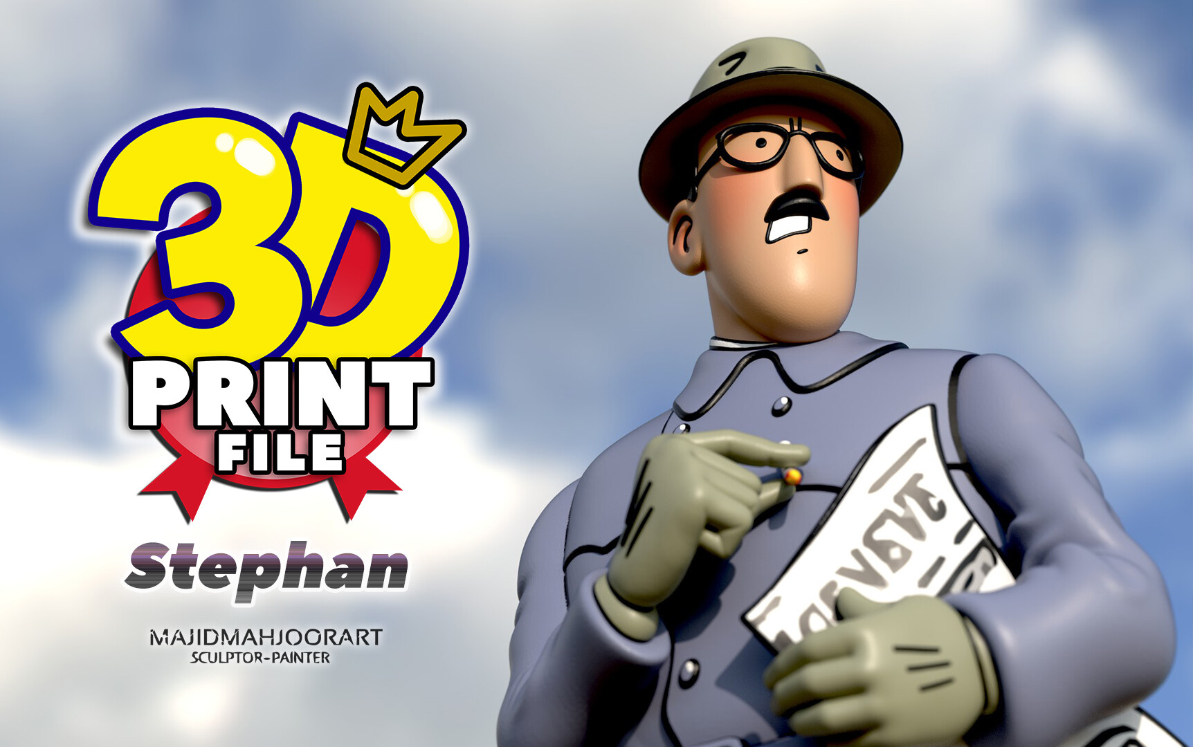 کاراکتر سه بعدی و قابل پرینت شخصیت استفان از مجموعه شخصیتهای تن تن - تصویر 13535