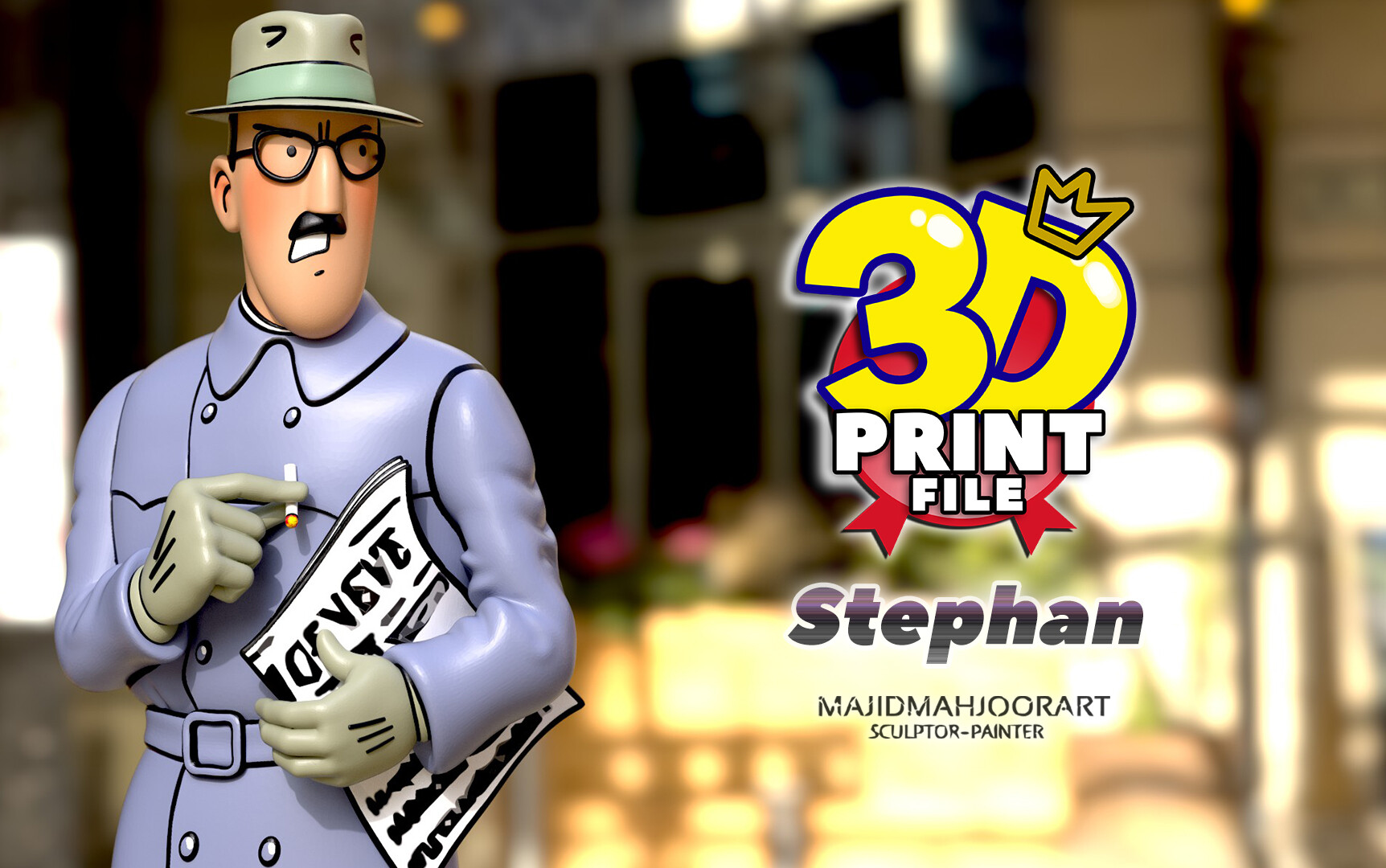 کاراکتر سه بعدی و قابل پرینت شخصیت استفان از مجموعه شخصیتهای تن تن - تصویر 13537