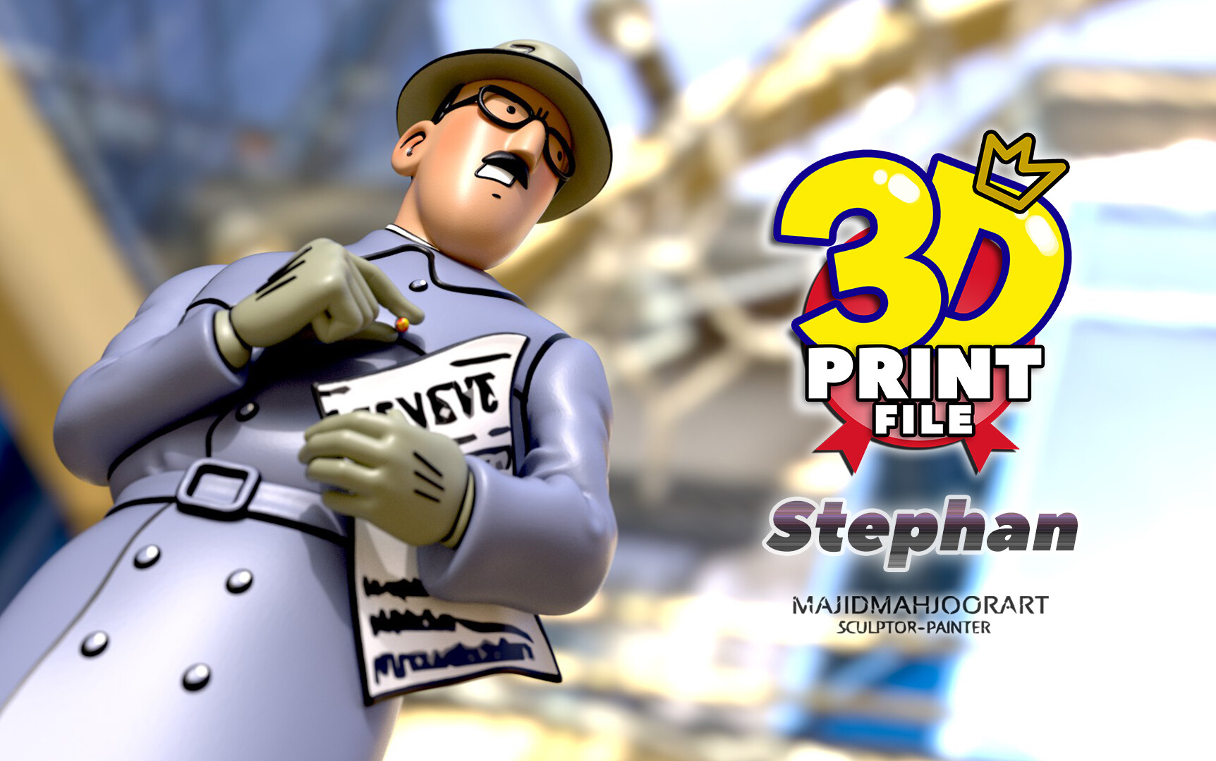 کاراکتر سه بعدی و قابل پرینت شخصیت استفان از مجموعه شخصیتهای تن تن - تصویر 13538