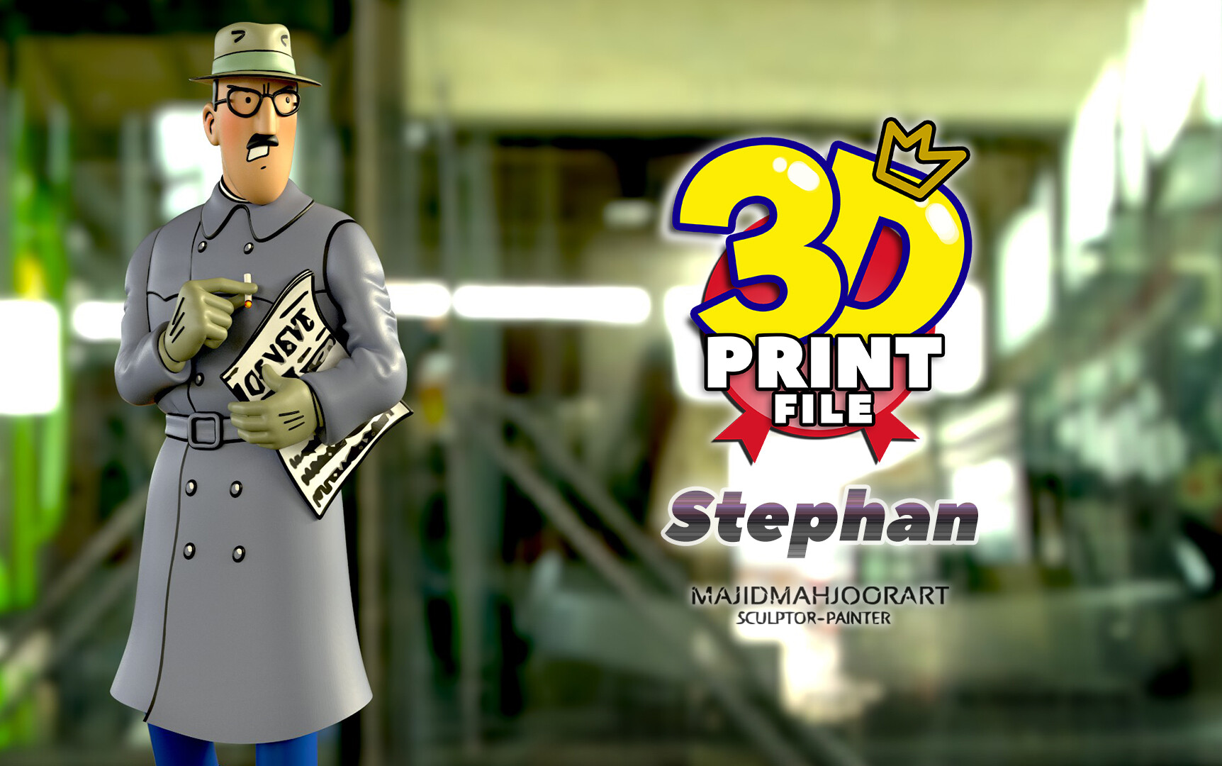 کاراکتر سه بعدی و قابل پرینت شخصیت استفان از مجموعه شخصیتهای تن تن - تصویر 13540