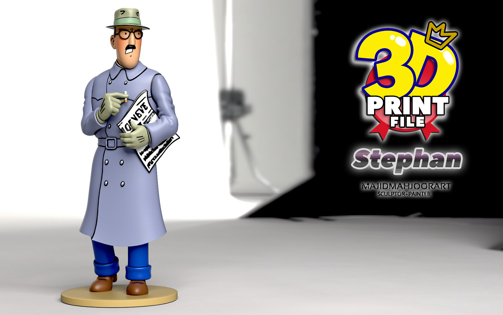 کاراکتر سه بعدی و قابل پرینت شخصیت استفان از مجموعه شخصیتهای تن تن - تصویر 13541