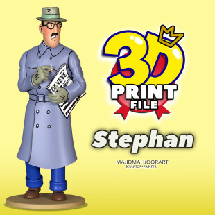 کاراکتر سه بعدی و قابل پرینت شخصیت استفان از مجموعه شخصیتهای تن تن