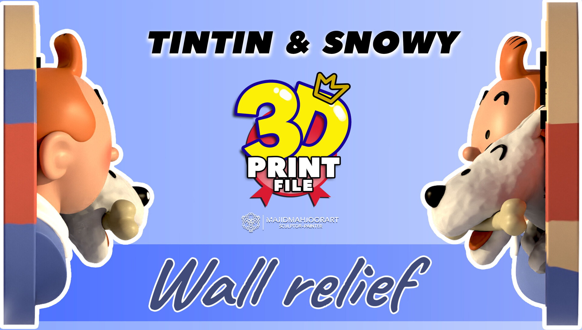 دیوار کوب تن تن و میلو با قابلیت پرینت سه بعدی - تصویر 13545