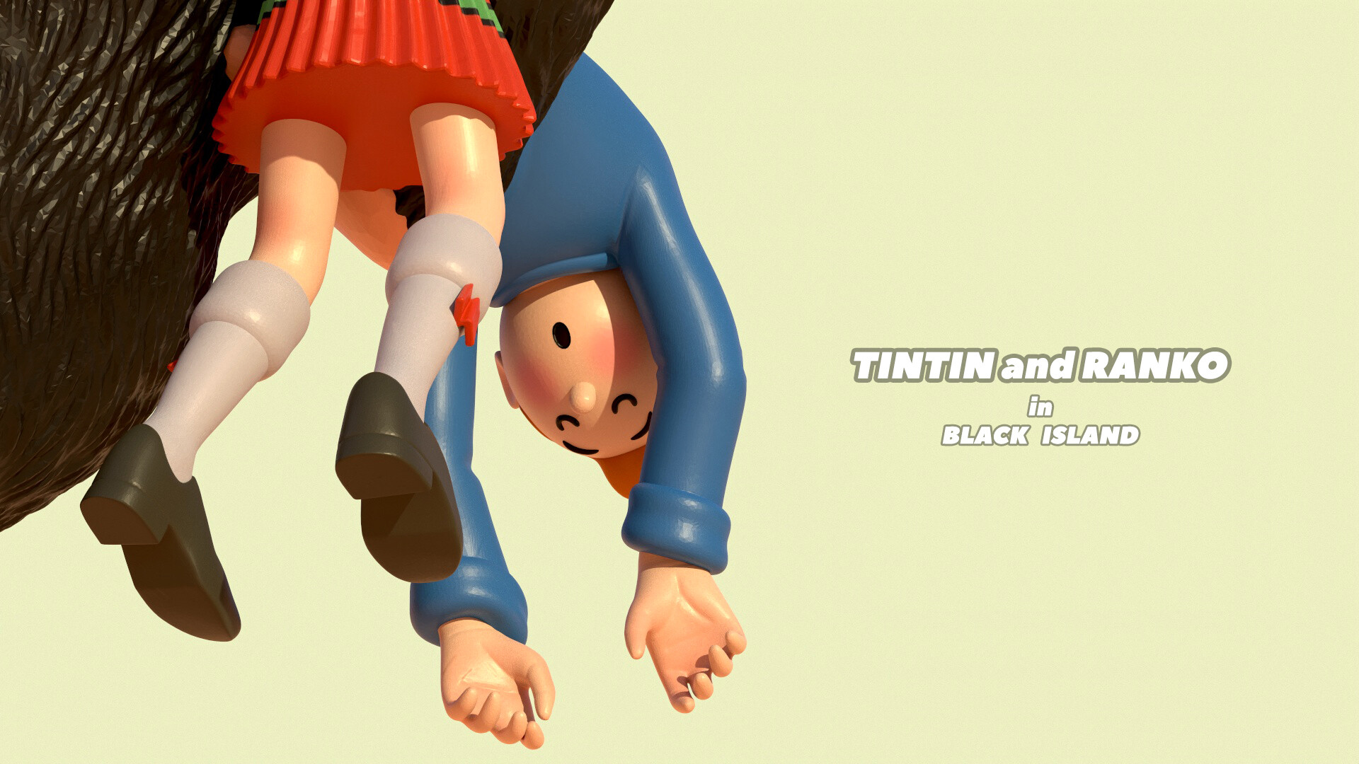 مدل سه بعدی تن تن و رنکو در جزیره سیاه آماده برای پرینت سه بعدی - تصویر 13554