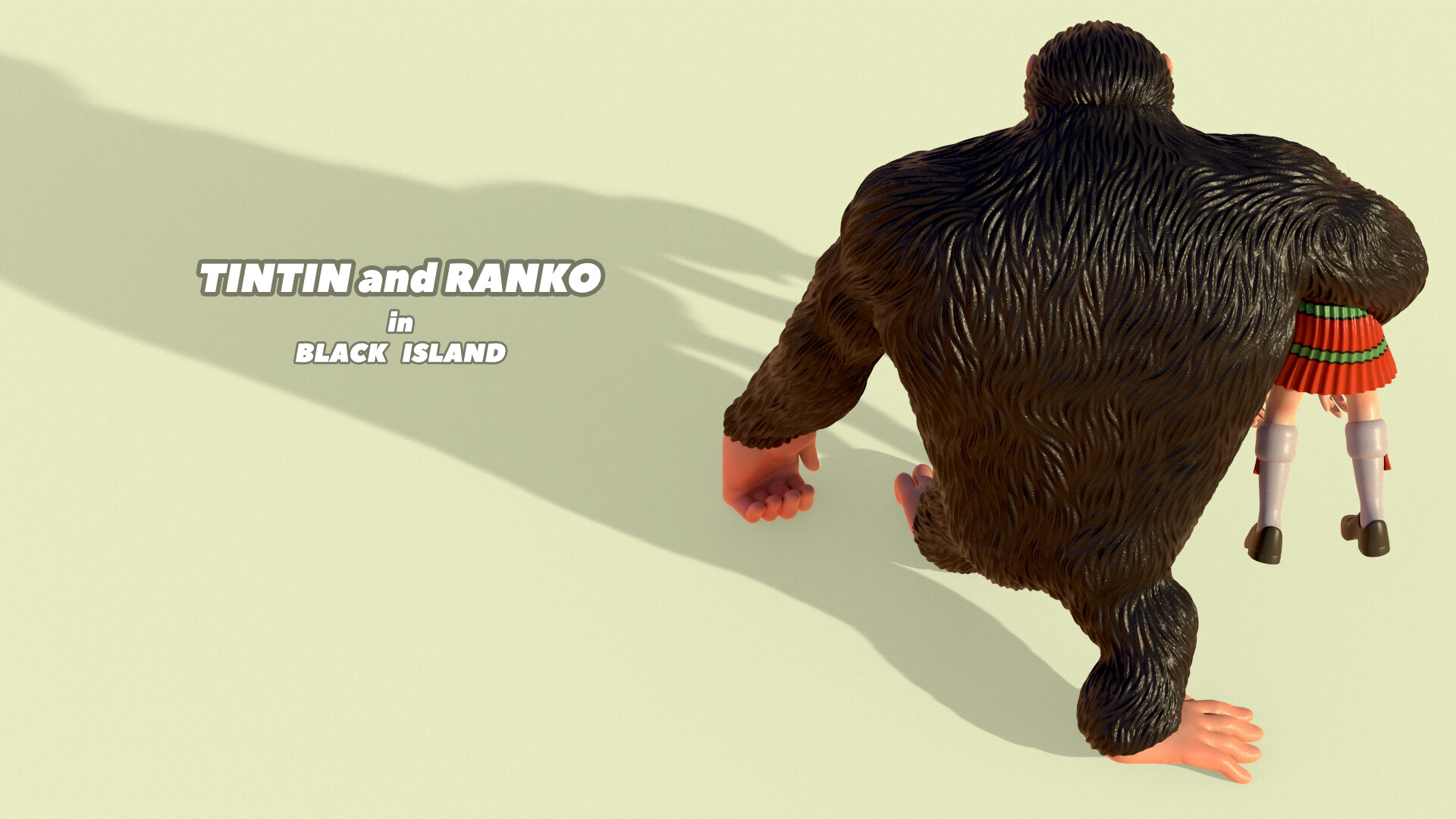 مدل سه بعدی تن تن و رنکو در جزیره سیاه آماده برای پرینت سه بعدی - تصویر 13559