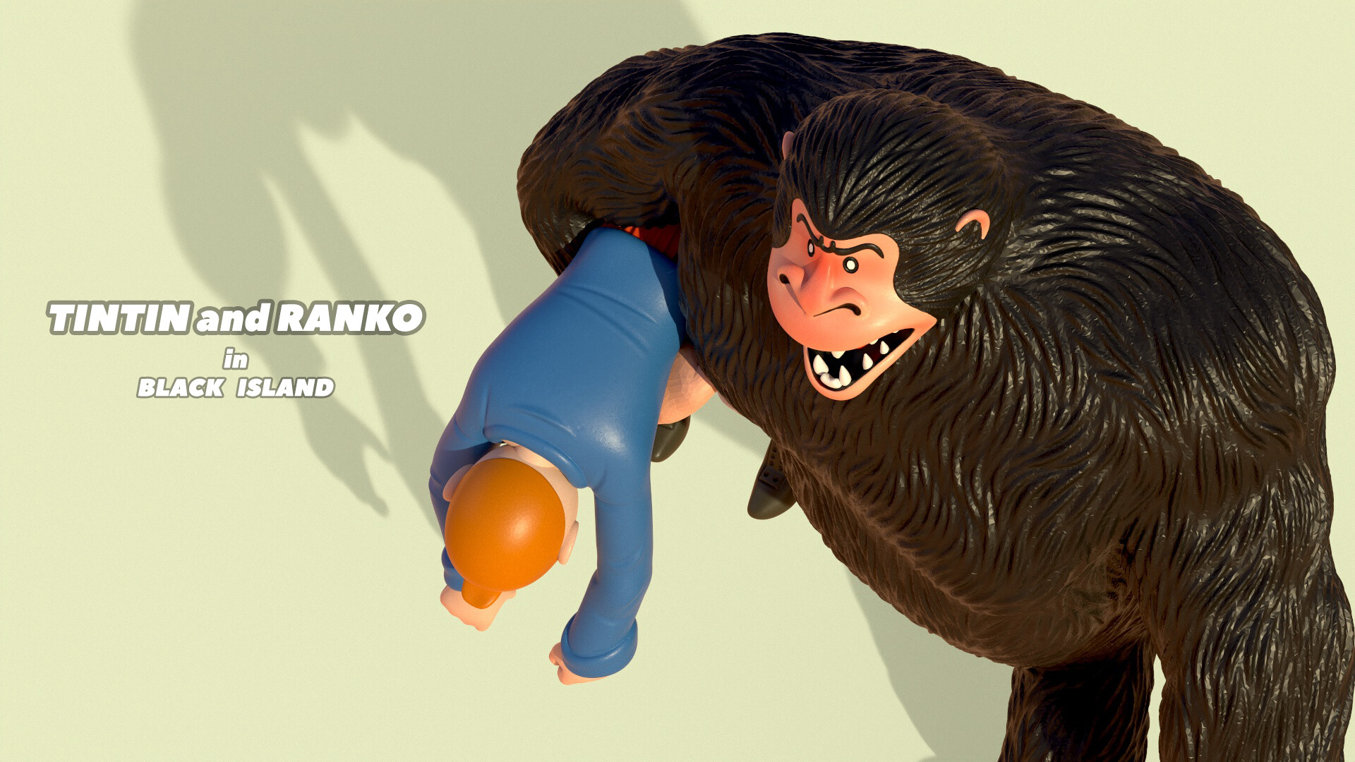 مدل سه بعدی تن تن و رنکو در جزیره سیاه آماده برای پرینت سه بعدی - تصویر 13560