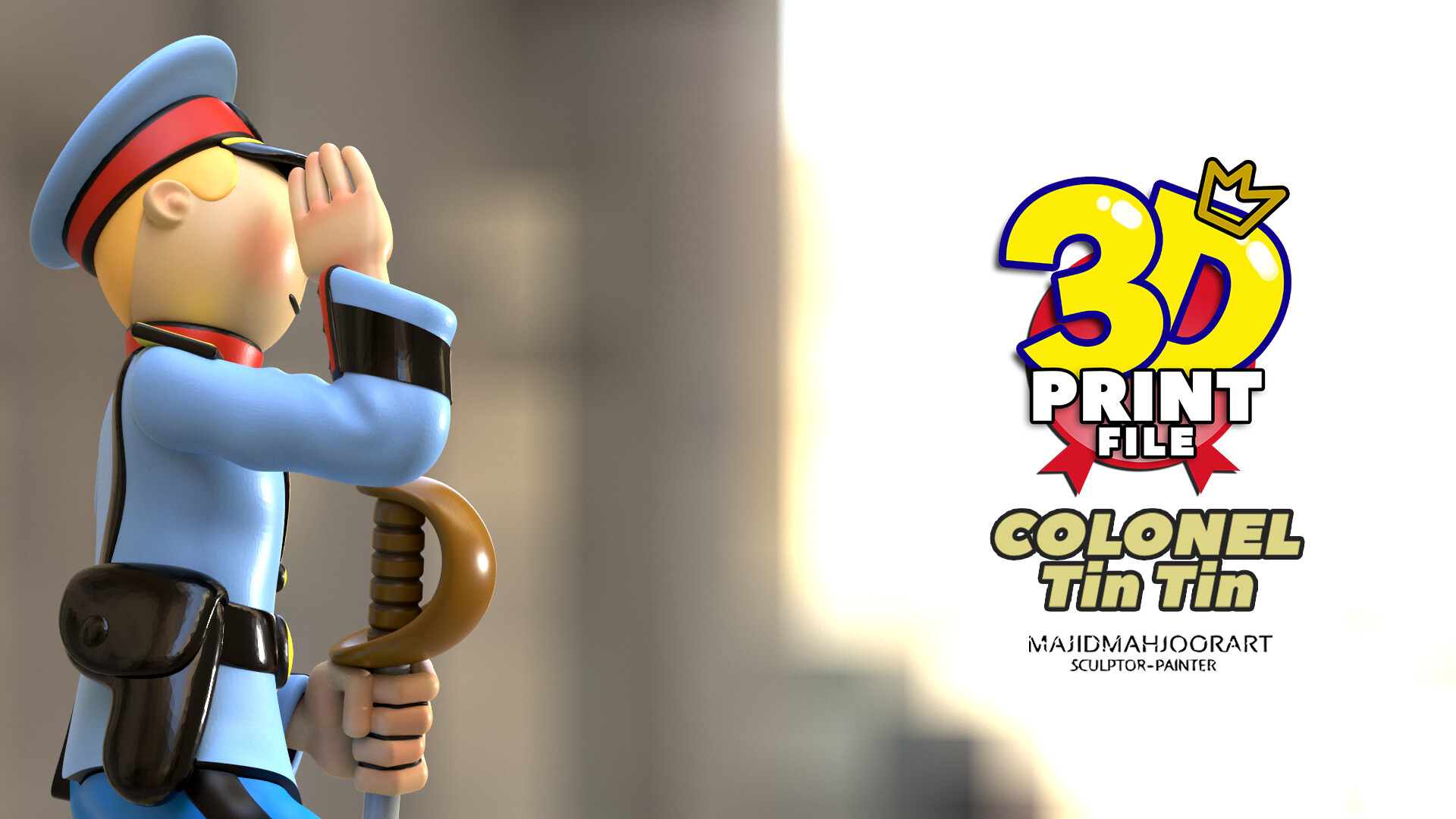 جناب سرهنگ تن تن ! مدل سه بعدی قابل پرینت - تصویر 13570