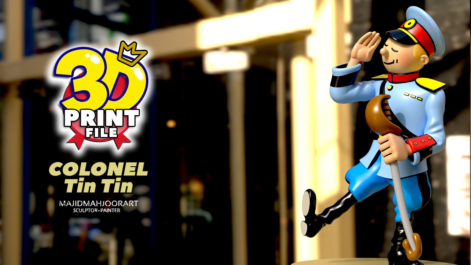 جناب سرهنگ تن تن ! مدل سه بعدی قابل پرینت - تصویر 13572