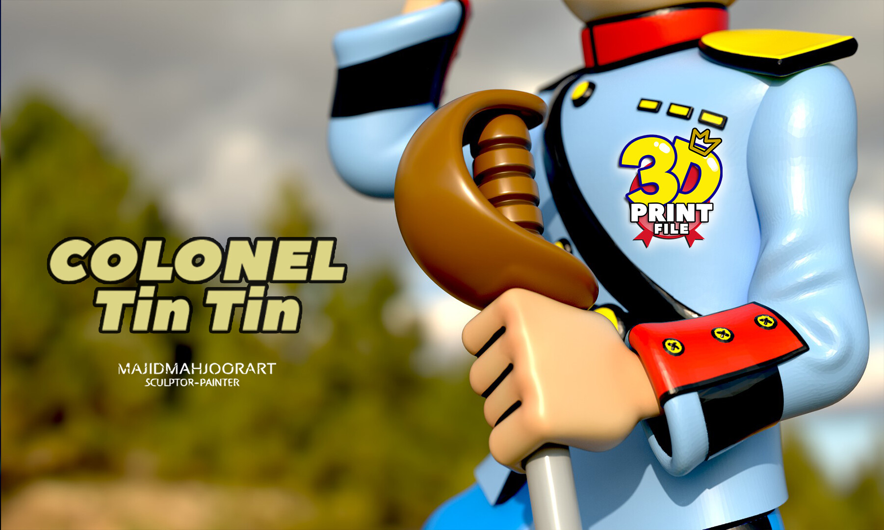 جناب سرهنگ تن تن ! مدل سه بعدی قابل پرینت - تصویر 13573