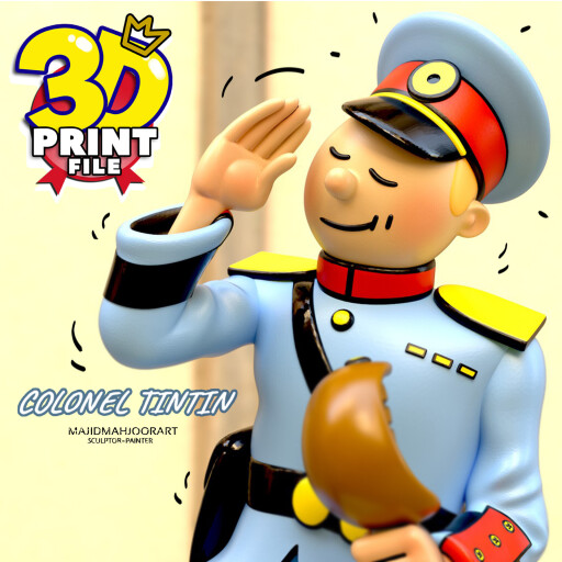 جناب سرهنگ تن تن ! مدل سه بعدی قابل پرینت