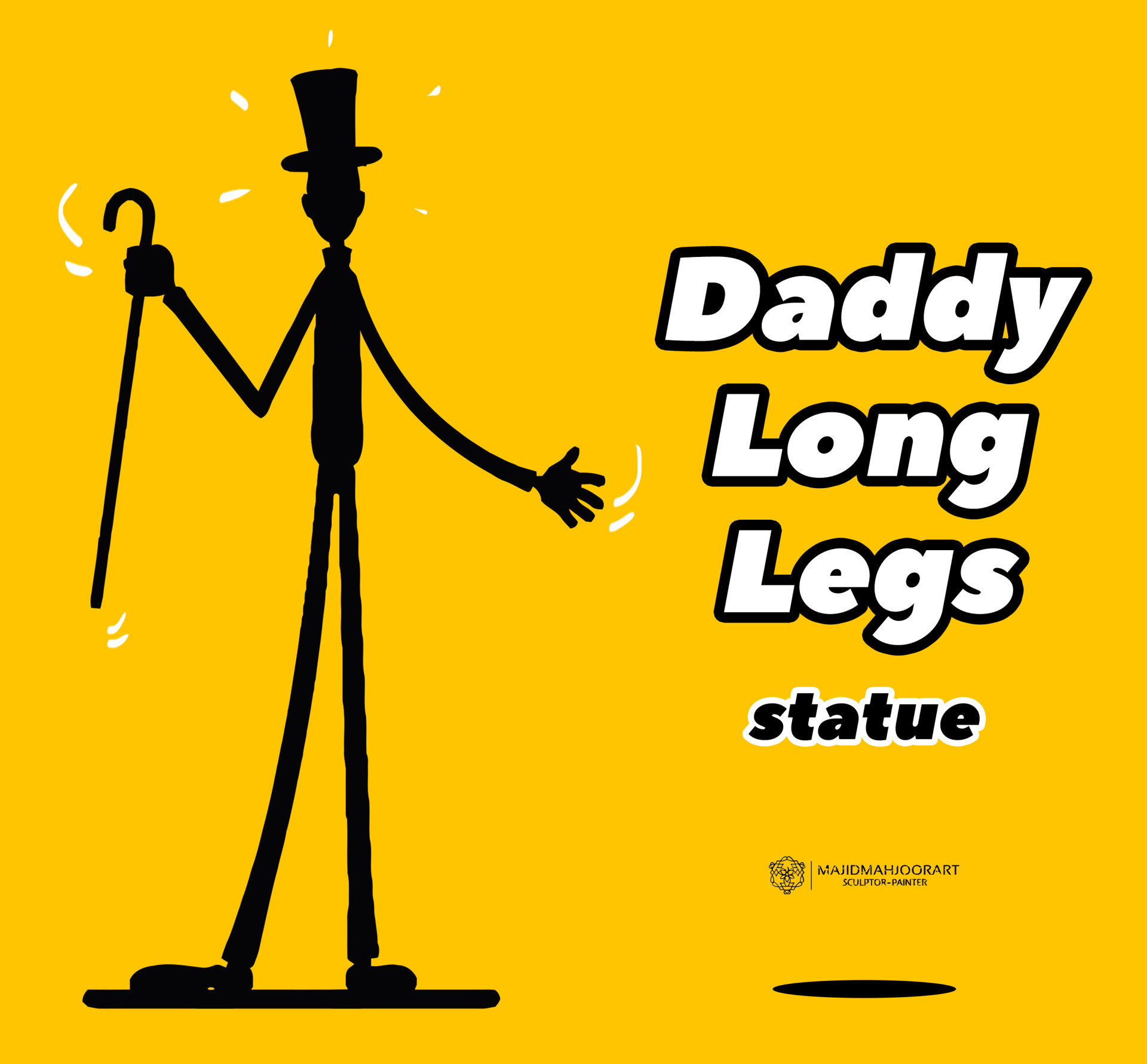 رنگ آمیزی مجسمه نوستالژیک بابا لنگ دراز - تصویر 13575