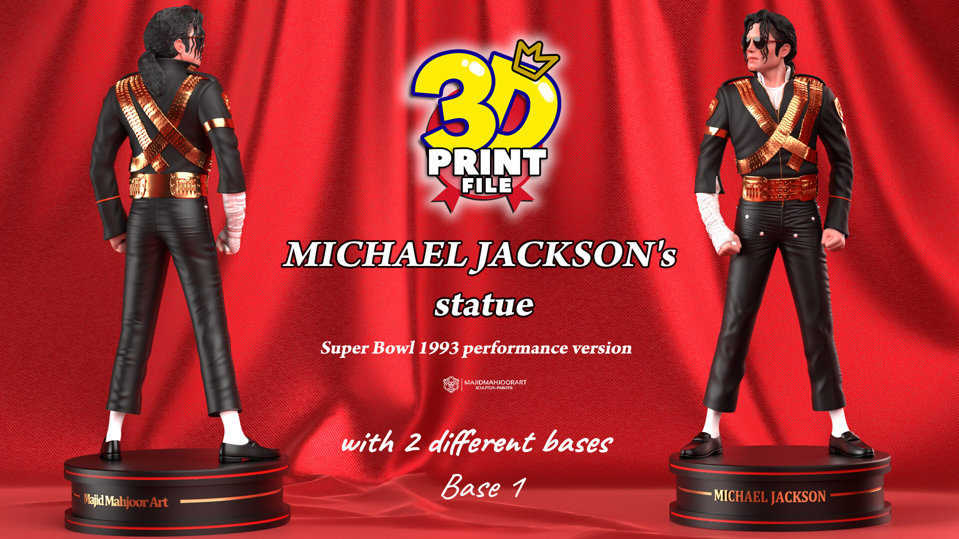 3D printable model of Michael Jackson - 1993 Super Bowl performance - تصویر 13706