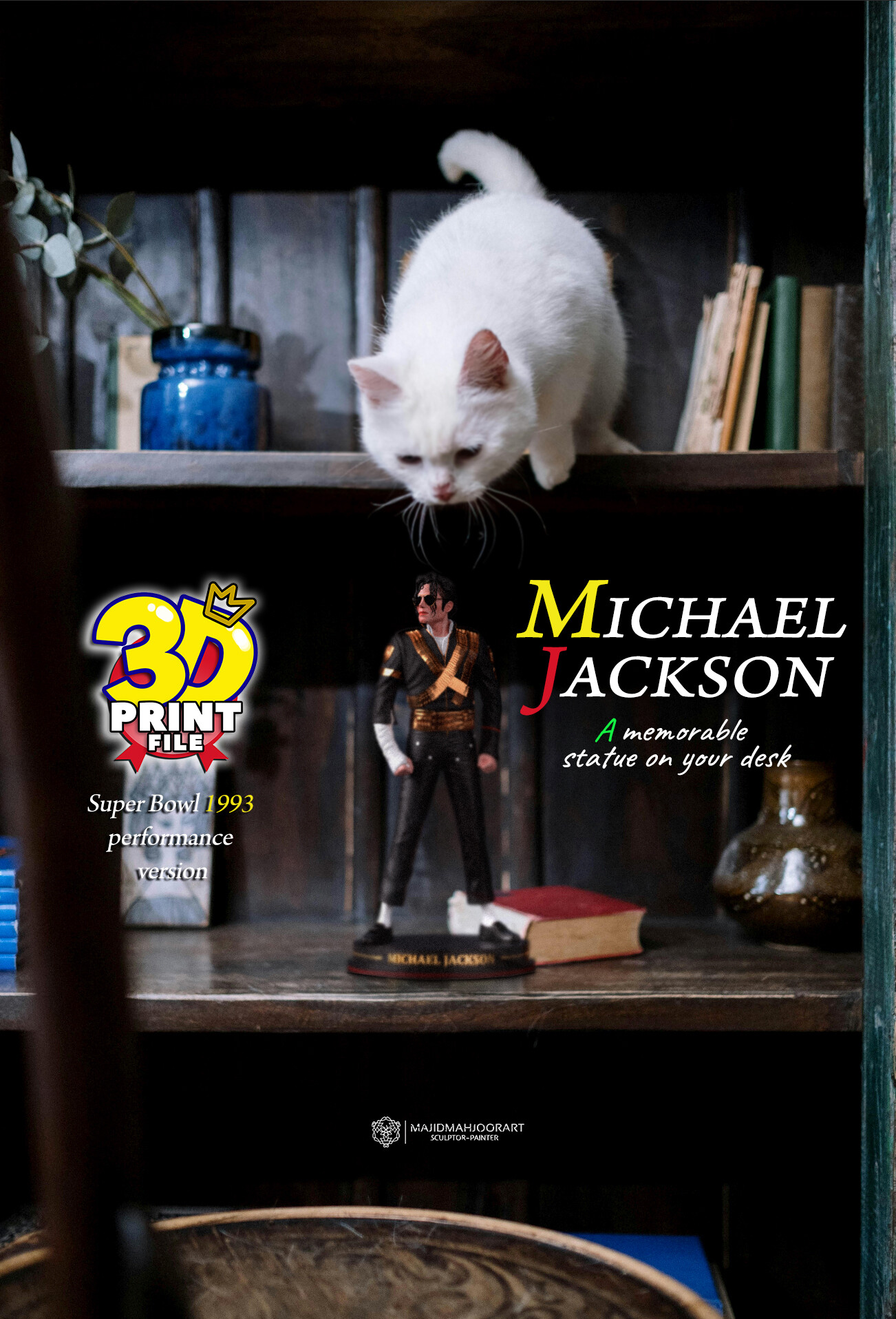 Michael Jackson 3D printable model - 1993 Super Bowl performance - تصویر 13717