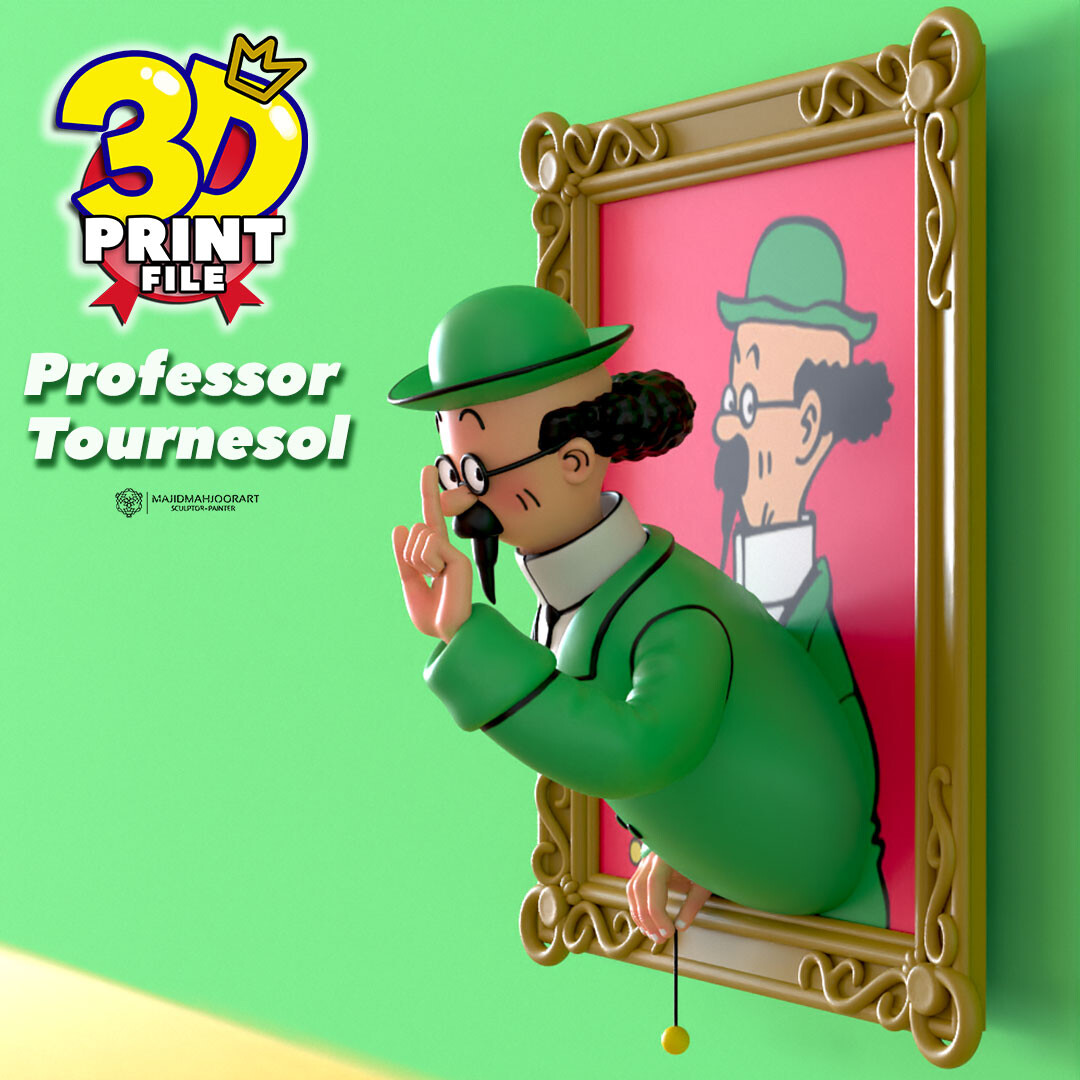 Professor Calculus 3d model Professor Tournesol - for 3d printing - تصویر 13842