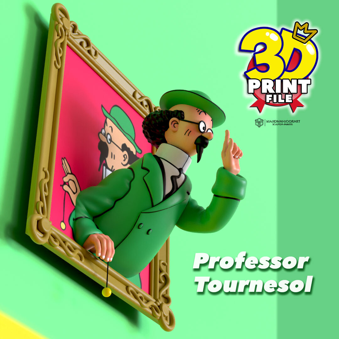 Professor Calculus 3d model Professor Tournesol - for 3d printing - تصویر 13843