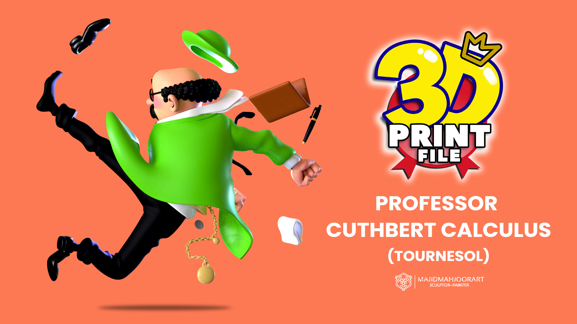 PROFESSOR CALCULUS TOURNESOL 3D model 3D printable model - تصویر 13985