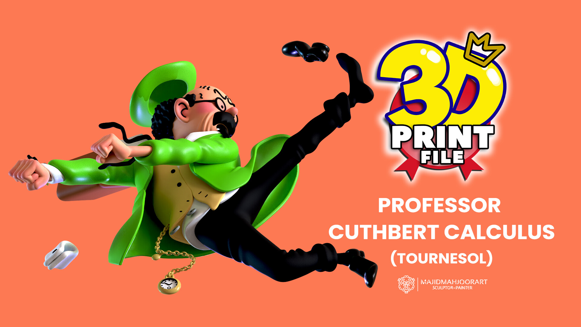 PROFESSOR CALCULUS TOURNESOL 3D model 3D printable model - تصویر 13987