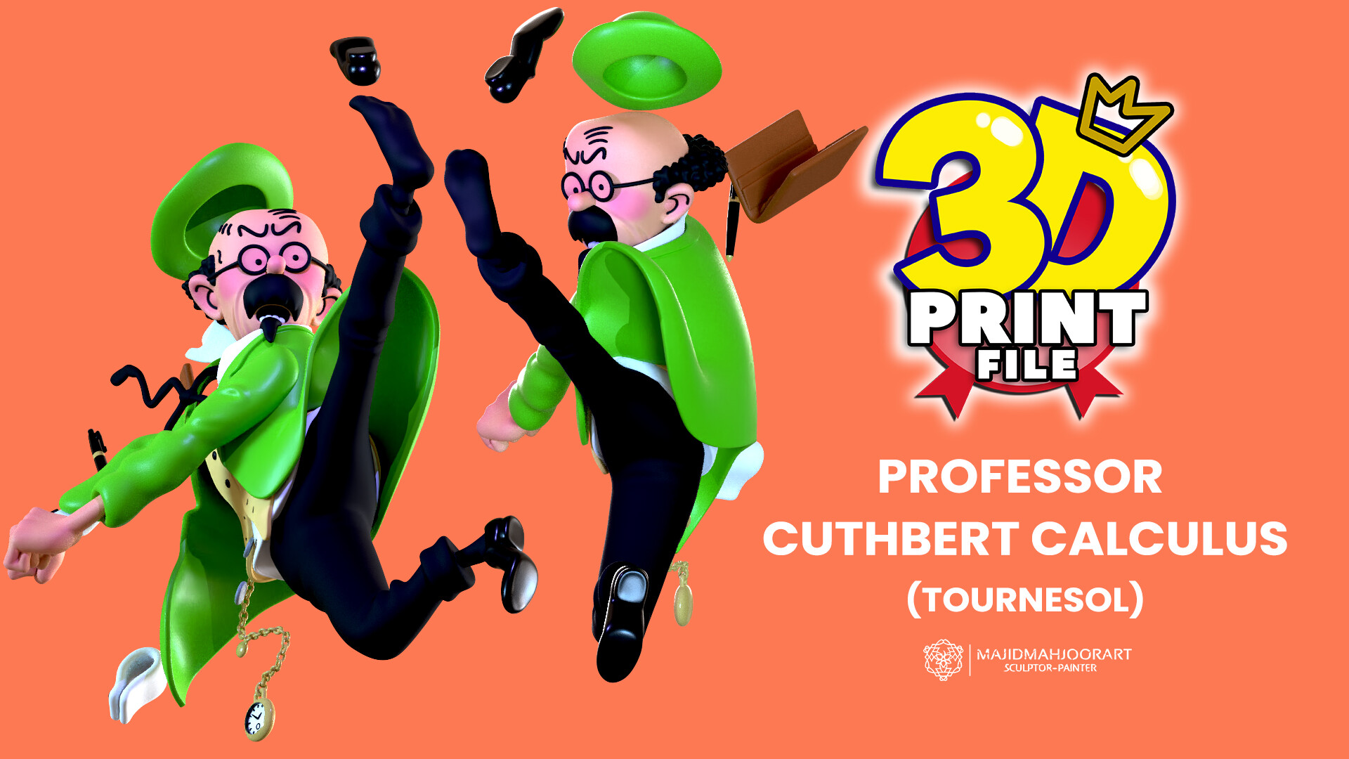 PROFESSOR CALCULUS TOURNESOL 3D model 3D printable model - تصویر 13988